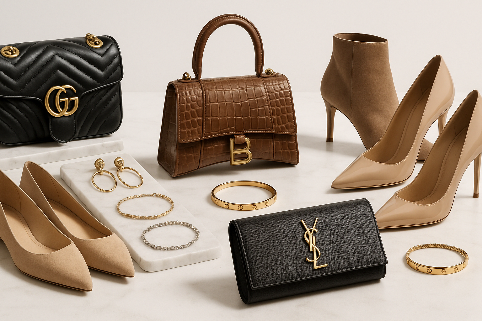 need banner for womens jewellary shoes and bags alll are in branded things so realistic banner create it