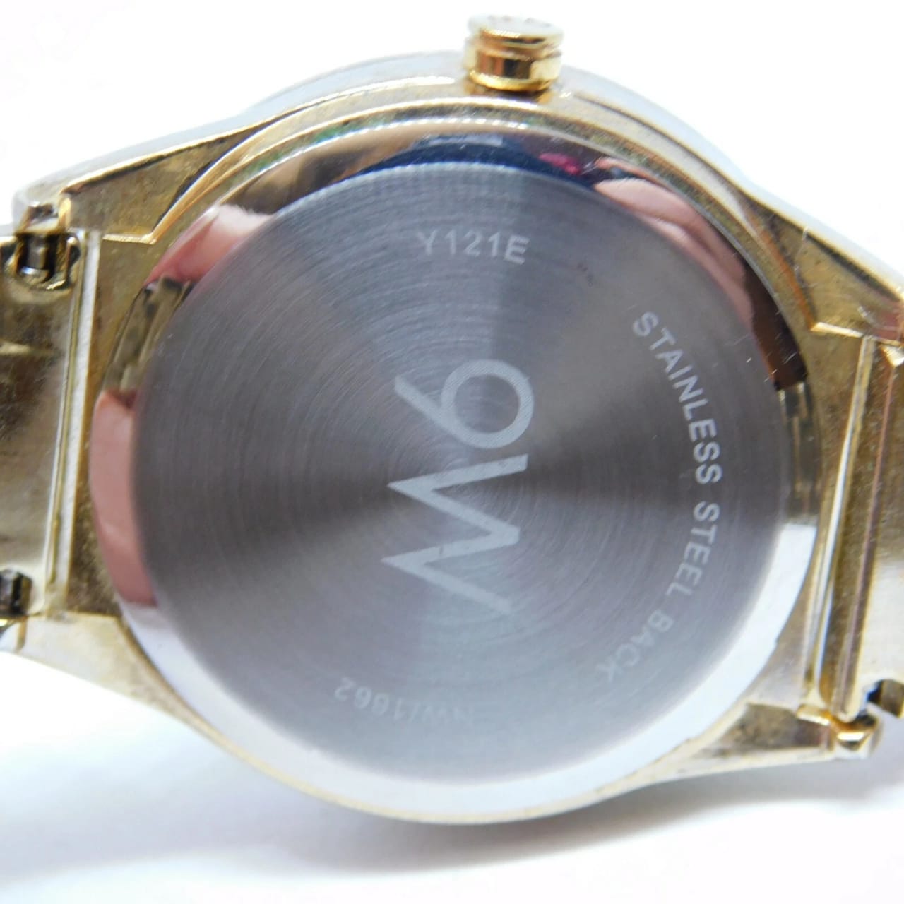 NINE WEST NW1662 Gold Tone Quartz Analog Women's Watch Sz. 6 1/2" New Battery
