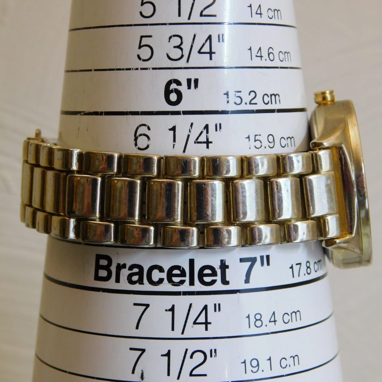 NINE WEST NW1662 Gold Tone Quartz Analog Women's Watch Sz. 6 1/2" New Battery